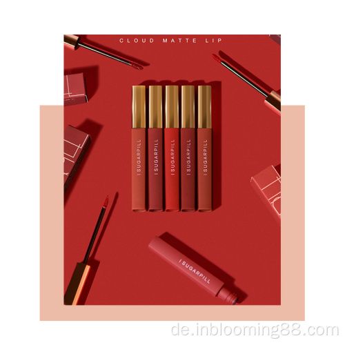 Großhandel 5 Farben Lang anhaltende Velvet Matte Lip Glaze